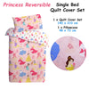 Caprice Disney Princess Reversible Licensed Quilt Cover Set Single