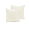 Pair of Polyester Cotton European Pillowcases Off White