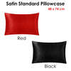 Satin Standard Pillowcase Black