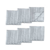 Set of 6 Perline Grey Jacquard Napkins 40cm x 40cm