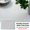 Invitation Prestige Jacquard White Table Cloth 160 x 220 cm