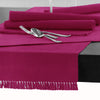 Hoydu Cotton Ribbed Table Runner 45cm x 200cm - FUSCHIA