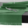 Hoydu Cotton Ribbed Table Runner 45cm x 200cm - HEDGE GREEN