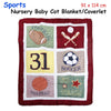 Sports Embroidered Nursery Baby Blanket/Coverlet 91 x 114 cm