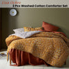 Accessorize Lisa Ochre Washed Cotton Printed 3 Piece Comforter Set King