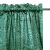 Pair of Polyester Cotton Rod Pocket Green Damask Curtains