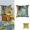 Bedding House Van Gogh Carre Fleuri Green Square Filled Cushion 50cm x 50cm