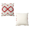 Accessorize Ronan White Red Filled Square Cushion