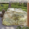 Bedding House Arcadia Green Cotton Sateen Quilt Cover Set Queen