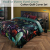 Bedding House Dusk to Dawn Dark Green Cotton Sateen Quilt Cover Set King