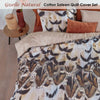 Bedding House Giselle Natural Cotton Sateen Quilt Cover Set King