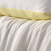 Vintage Design Homewares Hugo Reversible White Butter Cotton Gauze Quilt Cover Set Queen