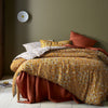 Accessorize Lisa Ochre Washed Cotton Printed Quilt Cover Set Queen