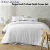 Big Sleep White Zig Zag Super Soft Tufted Quilt Cover Set Queen