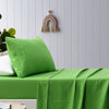 Happy Kids Green Plain Dyed Microfibre Sheet Set Single