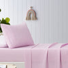 Happy Kids Pink Plain Dyed Microfibre Sheet Set Single