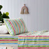 Happy Kids Multi Stripes Printed Microfibre Sheet Set King Single