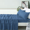 Vintage Design Homewares 100% Linen Brilliant Blue Sheet Set Single