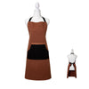 J Elliot Home Selby Cotton Apron 83 x 68 cm Ginger & Black