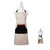 J Elliot Home Selby Cotton Apron 83 x 68 cm Sandstone & Black