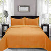 J.Elliot Home Merida Mustard Velvet Quilted Coverlet Set Queen/King