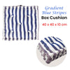 IDC Homewares Gradient Blue Stripes Box Cushion 40 x 40 x 10 cm