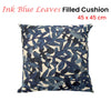 J.Elliot Home Leave Ink Blue Filled Cushion 43 x 43 cm