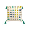 J.Elliot Home Polka Dots Tassel Blue Filled Cushion 43 x 43 cm