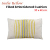 Sadie Embroidered Oblong Filled Cushion 30 x 48 cm