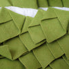 Small Designed Square Cushion Cover 30 x 30 cm Leaf Green Pleats