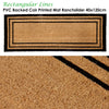 J.Elliot Home Rectangular Lines PVC Backed Coir Printed Mat Ranchslider