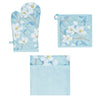 Set of 3 Renee Cotton Cover Kitchen Textile Sky Blue