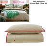 Jane Barrington Cotton Quilt Cover Set Taupe/Hot Pink Queen