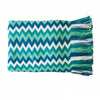 IDC Homewares Chevron Knitted Throw Blue Multi