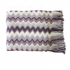 IDC Homewares Chevron Knitted Throw Lilac Mix