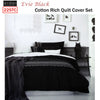 Ardor Evie Black Quilt Cover Set QUEEN