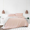 Ardor Ingrid Blush Seersucker Stripe Quilt Cover Set Queen