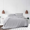 Ardor Ingrid Silver Seersucker Stripe Quilt Cover Set King