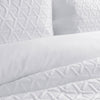 Ardor Leonardo White Embossed Quilt Cover Set Queen