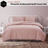 Ardor Lottie Blush Pinsonic Embossed Quilt Cover Set Queen