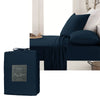 Ardor Micro Flannel Sheet Set Navy Mega Queen