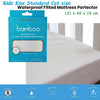 Waterproof Fitted Mattress Protector Standard Cot Size 131x69x19cm