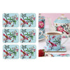 Set of 6 Jardin Peony Coasters 11x9.7x0.4cm