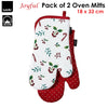 Ladelle Joyful Red Set of 2 Oven Mitts 18 x 33 cm