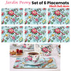 Set of 6 Jardin Peony Table Placemats 29x21x0.4 cm