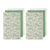 Ladelle Grown Ivy Set of 6 Cotton Kitchen Towels Green