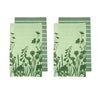 Ladelle Set of 4 Sanctuary Floral Cotton Kitchen Tea Towels 50 x 70 cm Green