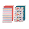 Ladelle Set of 6 Zest Bright Cotton Kitchen Tea Towels 50 x 70 cm Mix