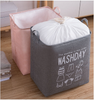 Ex-Large Capacity Collapsible Laundry Basket Foldable Washing Bin Hamper Linen (Grey)