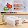 2 Tiers Double Layer 24 Grids Egg Storage Box Tray Kitchen Refrigerator Containe